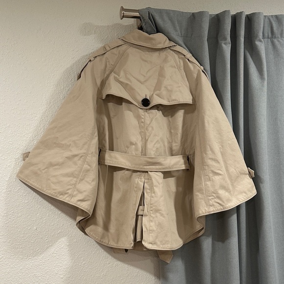 Eland Tan Double-Breasted Cape with Belt - Picture 2 of 8